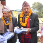Guests with uniforms to hand out