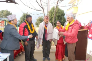 Handing over the uniforms