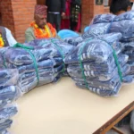 Uniform packs ready to hand out