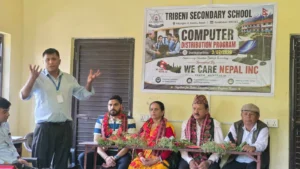 A welcome speech from the school