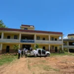 Arriving at Tribeni Secondary School