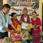 Honouring a guest with flowers